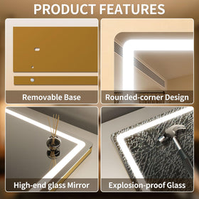 ROLOVE large 23x19 inch mirror delivering full upper-body reflection