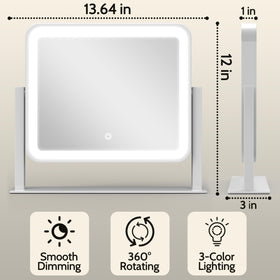 ROLOVE light modes offer warm natural and cool tones for precise makeup tasks