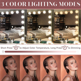 10x magnification assists in precision eyeliner, brows, and detailed skincare steps