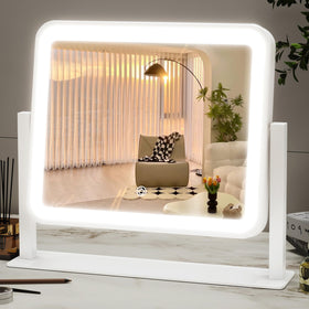 ROLOVE vanity mirror 14x12 compact for desk use, providing full-face visibility