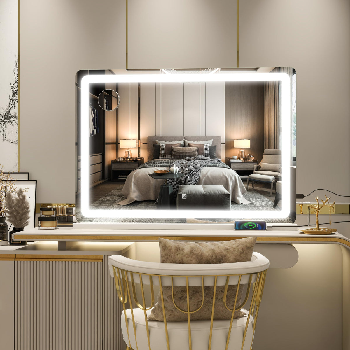 ROLOVE vanity mirror dimmable light settings for any occasion