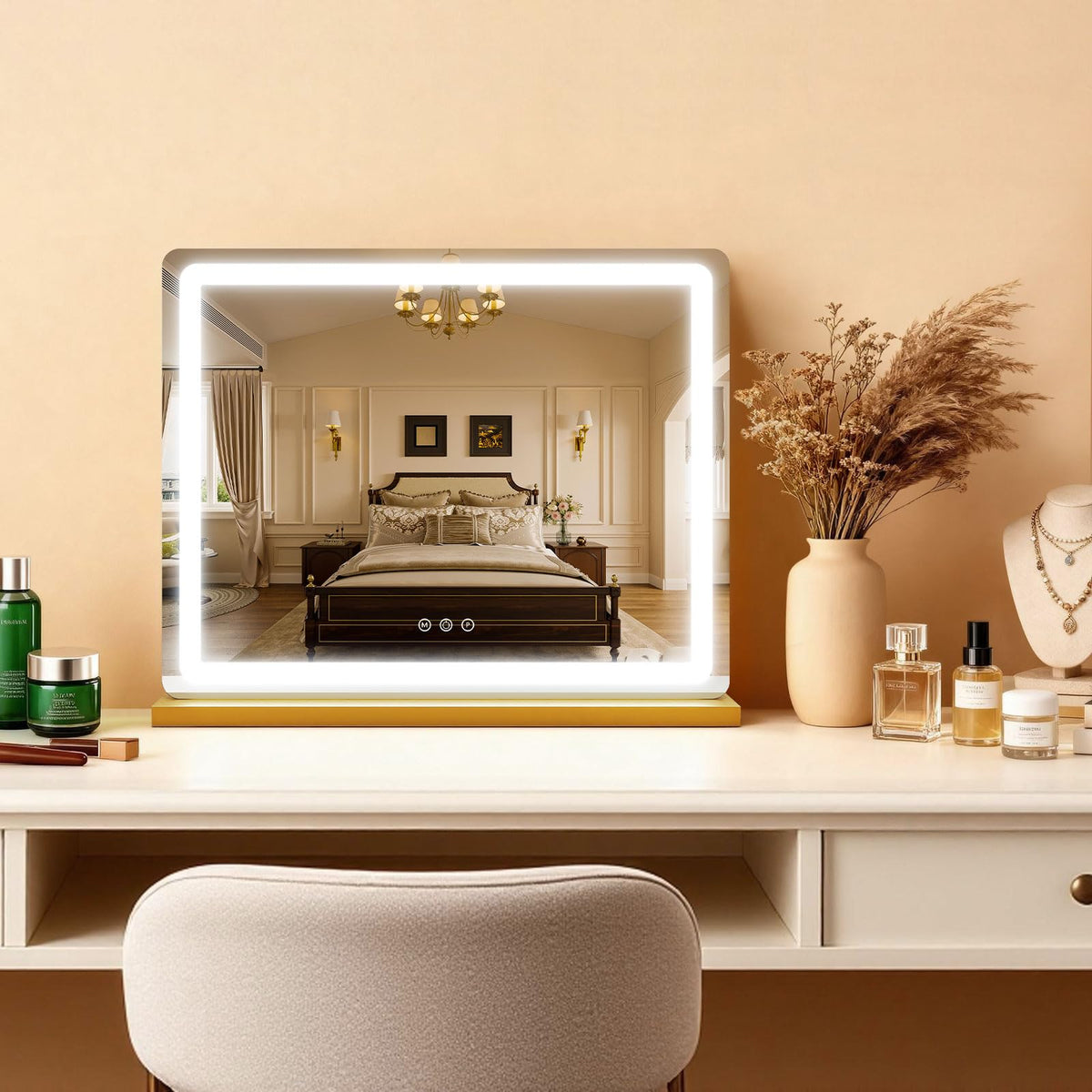 ROLOVE vanity mirror suited for dressing rooms and shared spaces
