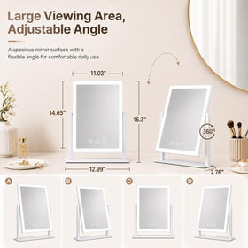 ROLOVE vanity mirror smart touch controls for brightness and color changes