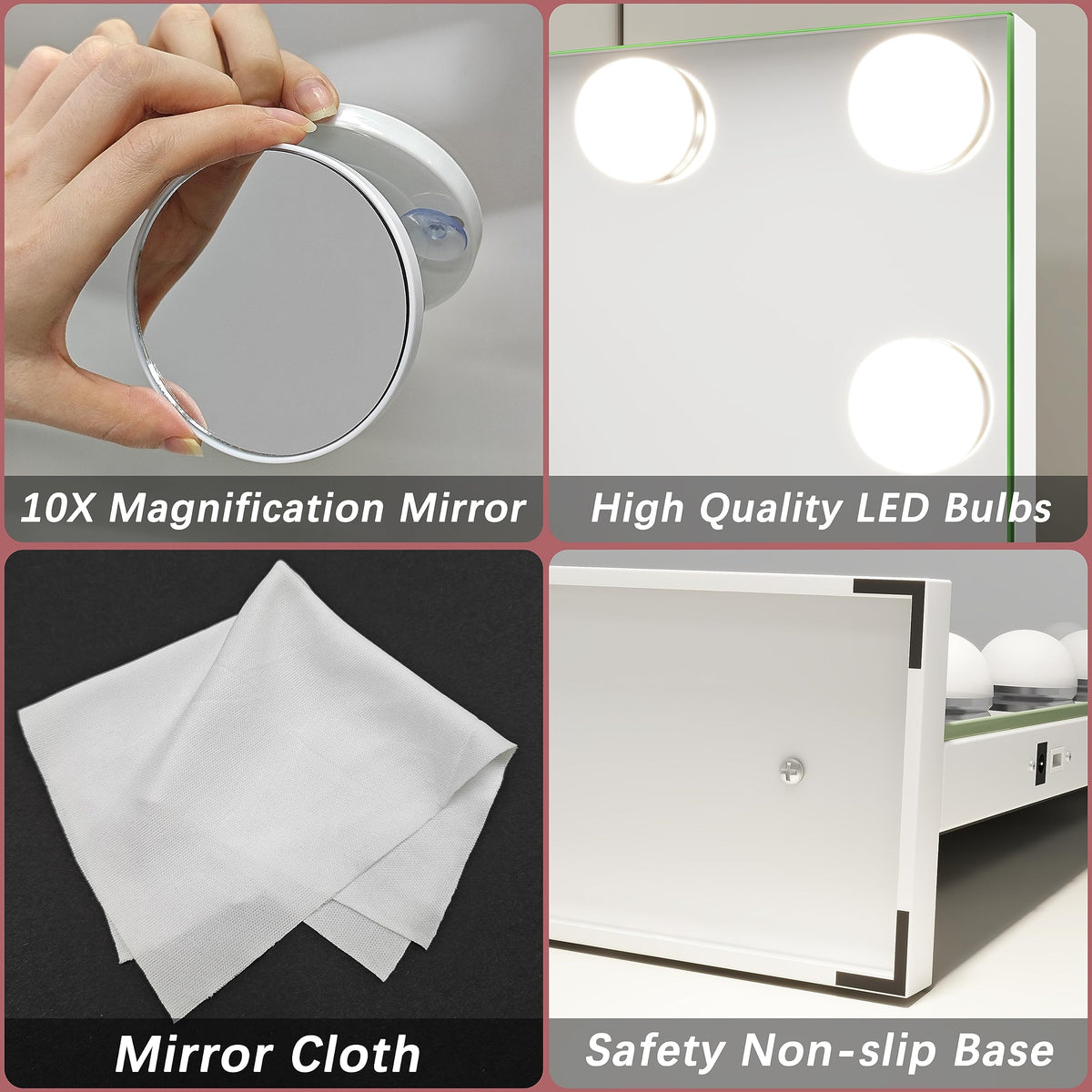 Wall-mount option keeps your vanity area tidy and open