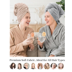 ROLSHOL anti-frizz turban dries hair gently after shower