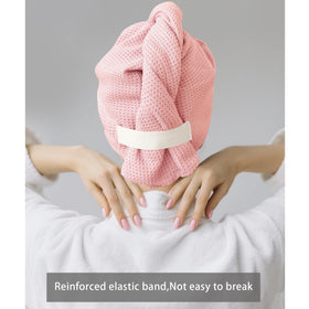 ROLSHOL full-coverage towel drapes comfortably while drying hair.