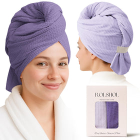 ROLSHOL hair towel wrap 32x11 for quick-dry performance with thick hair