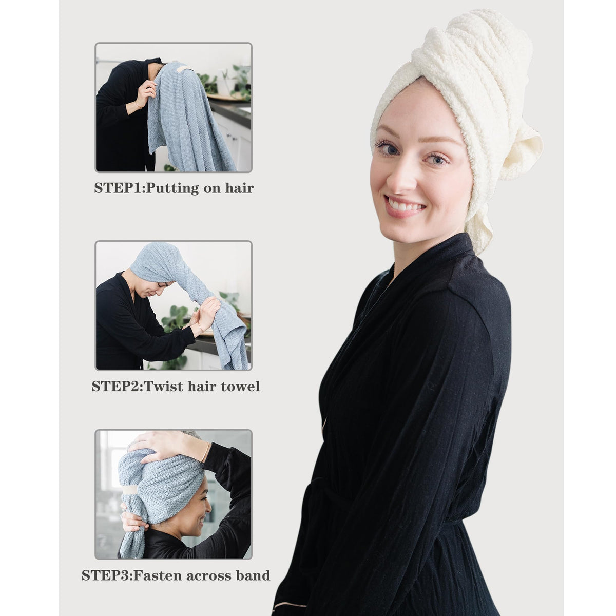 ROLSHOL elastic band detail secures wrap during routines