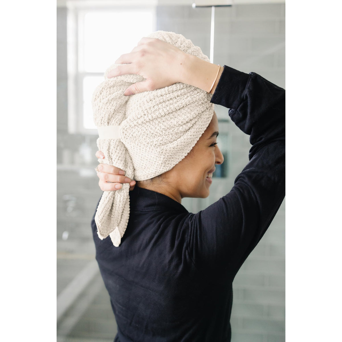 ROLSHOL home-use microfiber wrap for spa-like drying