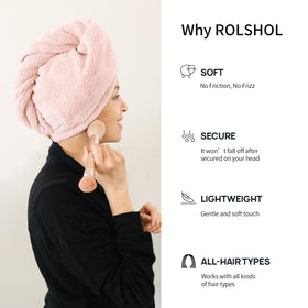 ROLSHOL microfiber close-up shows soft, absorbent fibers for faster drying