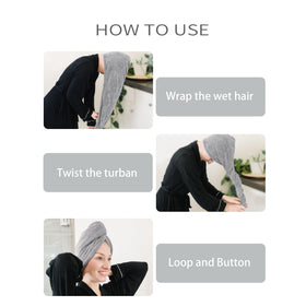 ROLSHOL microfiber towels wrap securely while exercising or applying makeup during drying