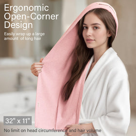 ROLSHOL soft microfiber dries hair quickly with gentle touch.