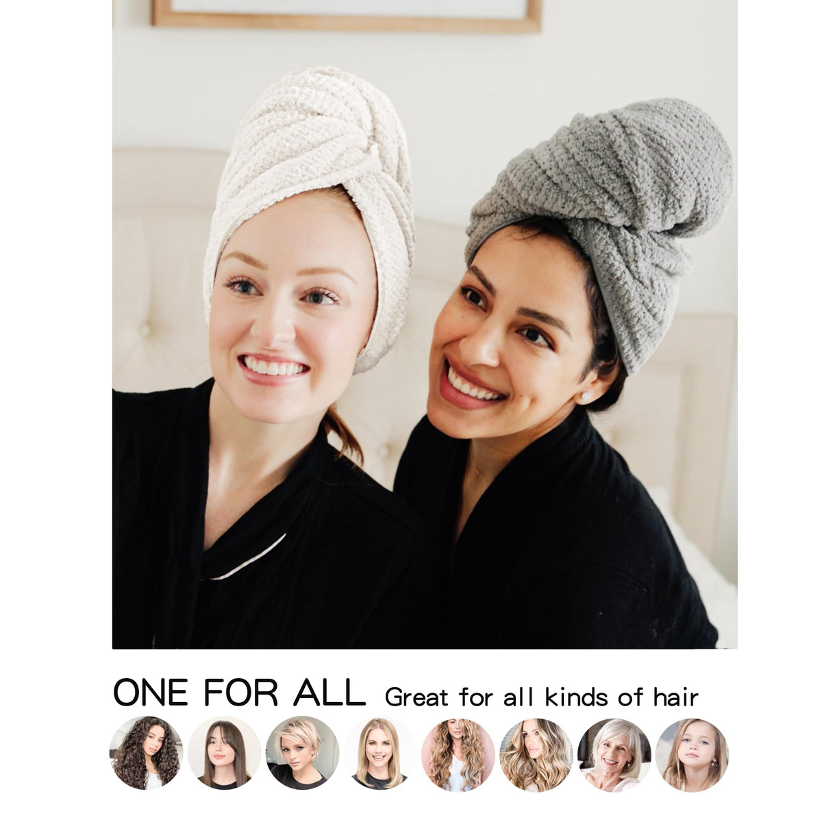ROLSHOL long, generous wrap fits most hair lengths