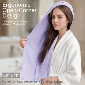 ROLSHOL waffle weave towel highlighting ultra-soft feel for curls