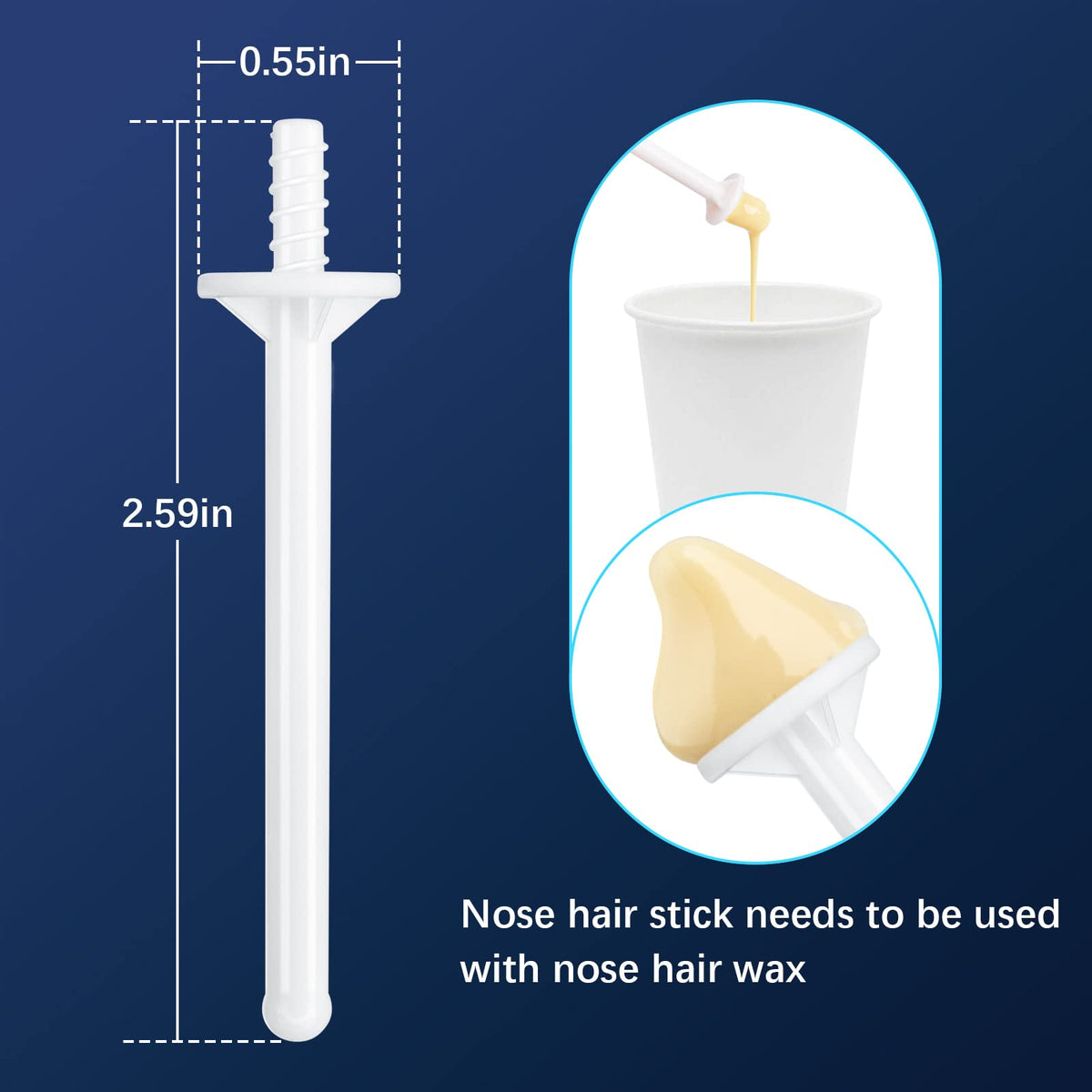 Rolybag nose wax sticks disposable design reduces cleanup after use.