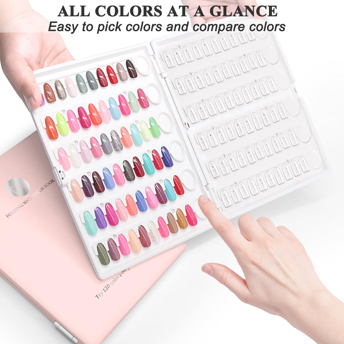 ROMALOVE sorted-nails-by-finish assists organizing jellies, sheers, and glitters at a glance.