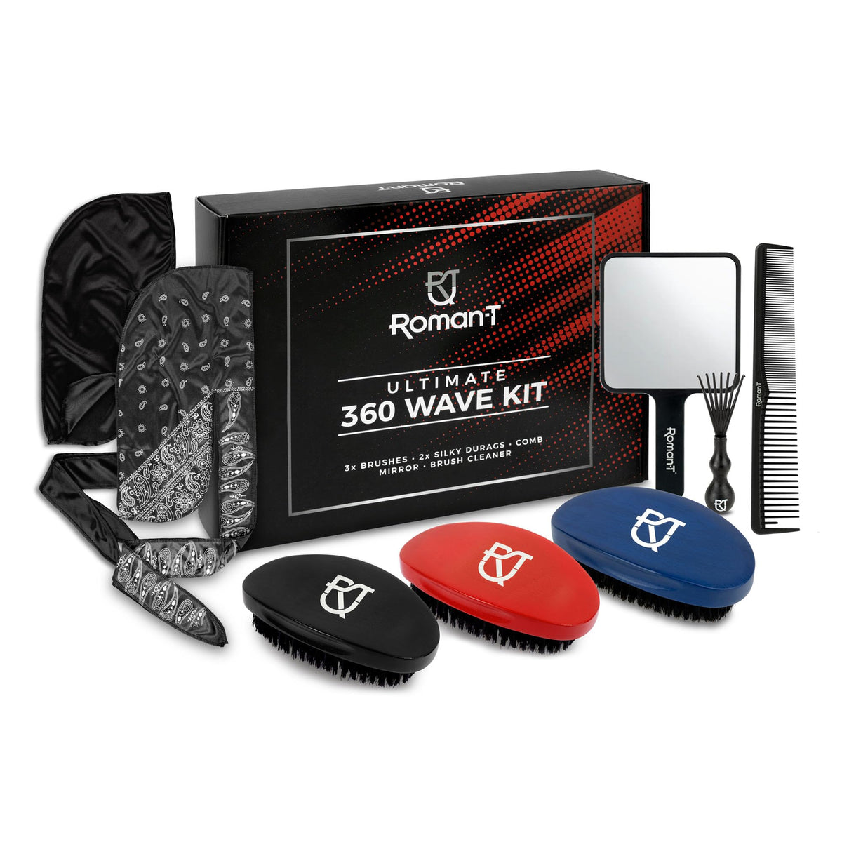 Roman-T 8in1 360 Wave Kit box for easy grooming setup.