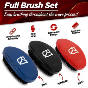 Roman-T medium boar nylon brush balances texture for steady wave formation.
