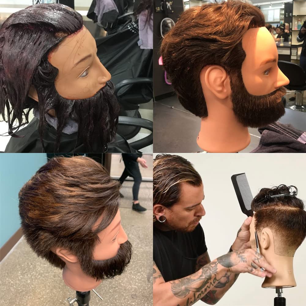 Romance Queen coloring and perming ready hair on a model for demonstrations.