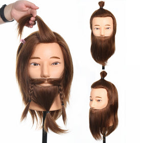 Romance Queen cutting practice head ideal for learning trims and lines.