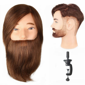 Romance Queen 8-inch male head with hair for realistic practice sessions.