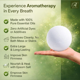 Romancy bath bombs enriched with shea butter and coconut oil.