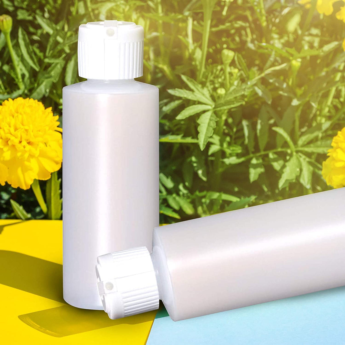 ROMERIZA INC. easy-clean reusable bottles simplify refilling between uses.