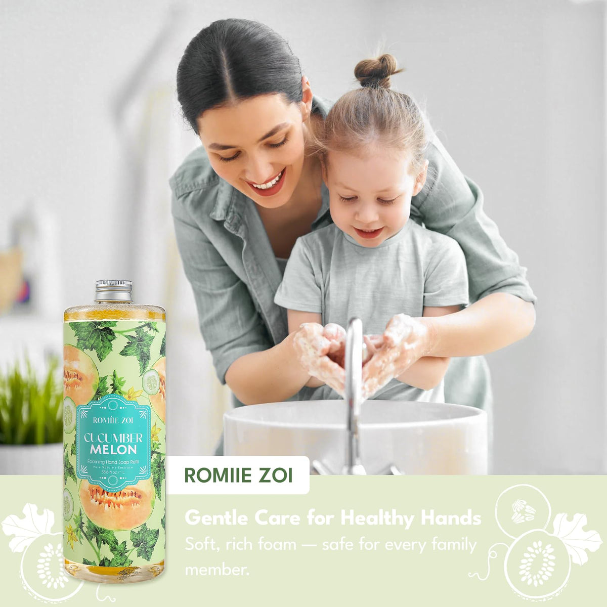 ROMIIE ZOI 1000 ml refill reduces replacements and waste