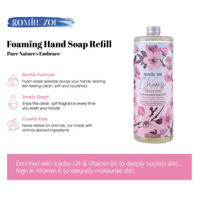 ROMIIE ZOI bathroom counter with dispenser promotes daily gentle cleansing.