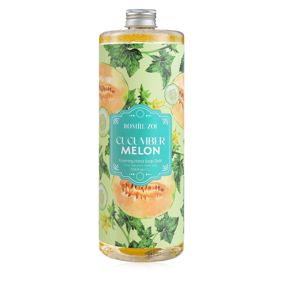 ROMIIE ZOI foaming hand soap refill bottle showing 1000 ml size for long-lasting use