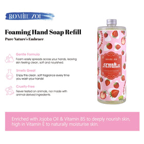ROMIIE ZOI strawberry foaming soap refill soft hands after wash