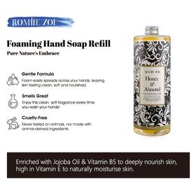 ROMIIE ZOI foaming hand soap refill close-up showing luxurious rich lather.