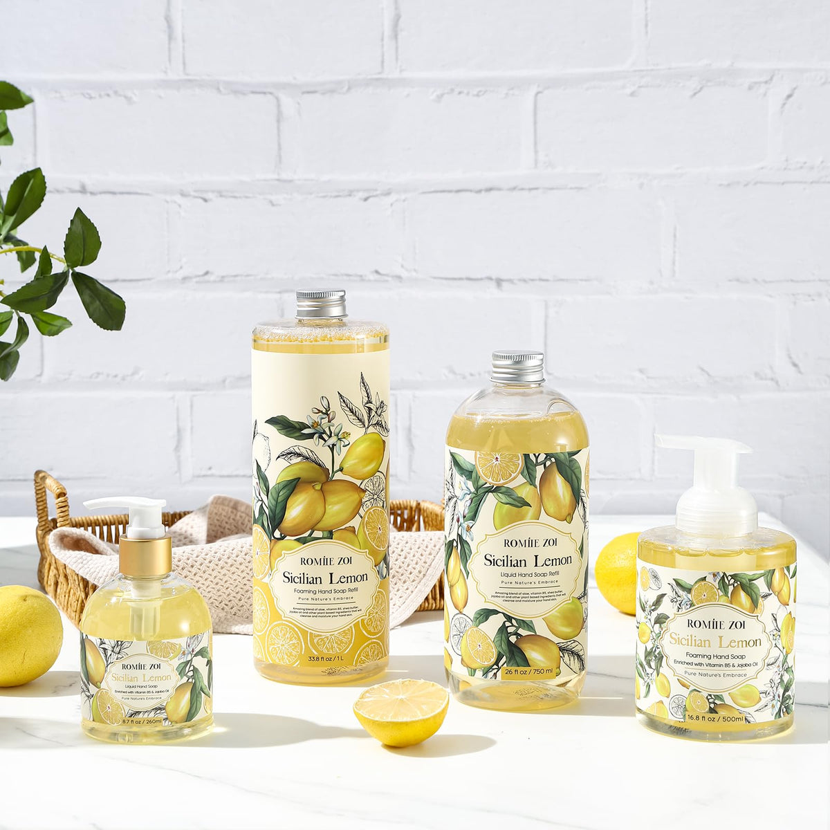 ROMIIE ZOI lemon refill in a bathroom scene with fresh citrus aroma