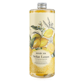 ROMIIE ZOI foaming hand soap refill bottle poured with lemon scent for quick cleansing