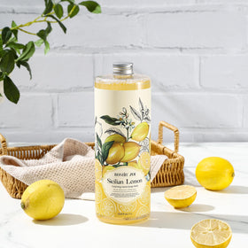 ROMIIE ZOI lemon refill bottle at kitchen sink for daily use