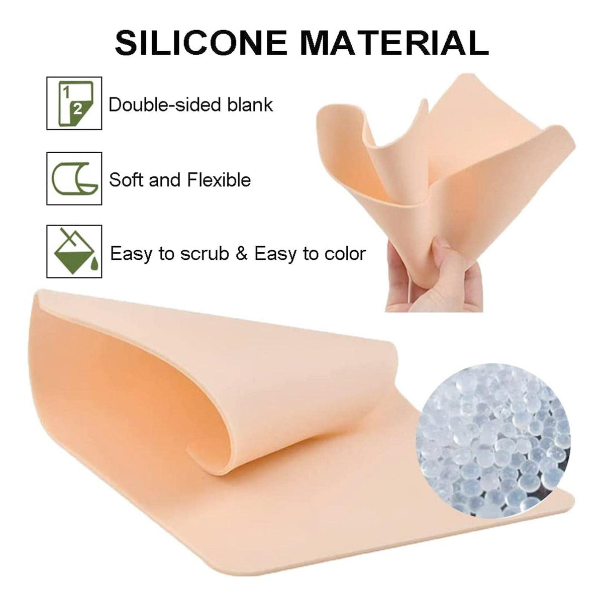 Romlon practice skin, soft and elastic, mimicking real skin.