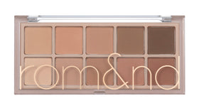 rom&nd Better Than Palette swatches show warm tones and blendable texture for day-to-night looks.