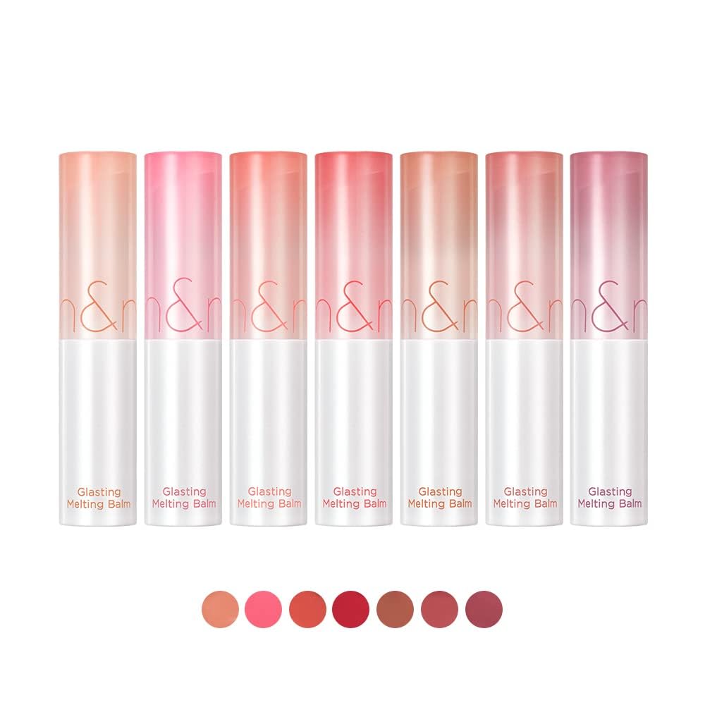 rom&nd Glasting Melting Balm 02 Lovey Pink portable tube ideal for quick touch-ups