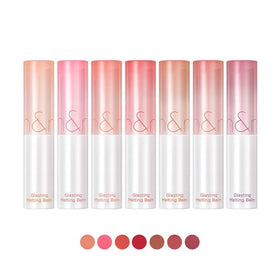 rom&nd Glasting Melting Balm 02 Lovey Pink portable tube ideal for quick touch-ups