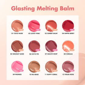 rom&nd Glasting Melting Balm 13 Scotch Nude hydration status showing lasting moisture.