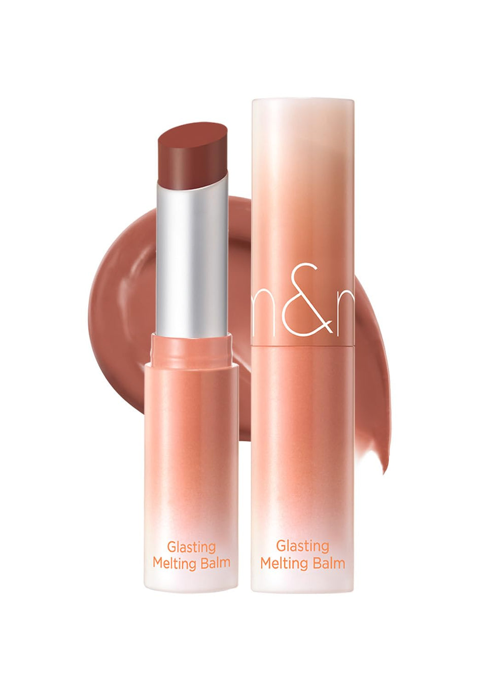 rom&nd Glasting Melting Balm 13 Scotch Nude packaging showcases sleek, premium lip care design.