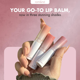 rom&nd Glasting Melting Balm Trio Mauve Whip swatch adds soft tone