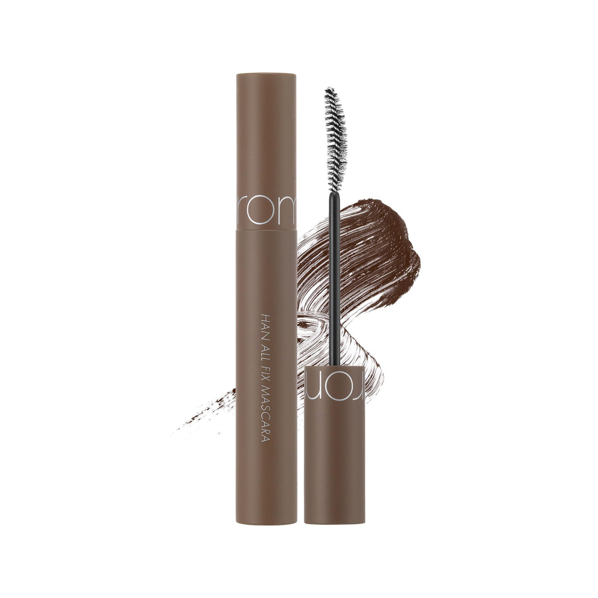 rom&nd HAN ALL FIX Mascara L03 bottle closeup showing long-lasting curl hold