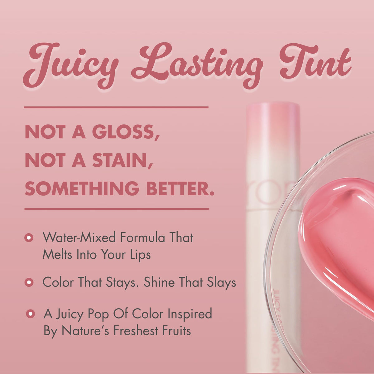 rom&nd Juicy Lasting Tint 31 Bare Apricot applicator tip for precise application.