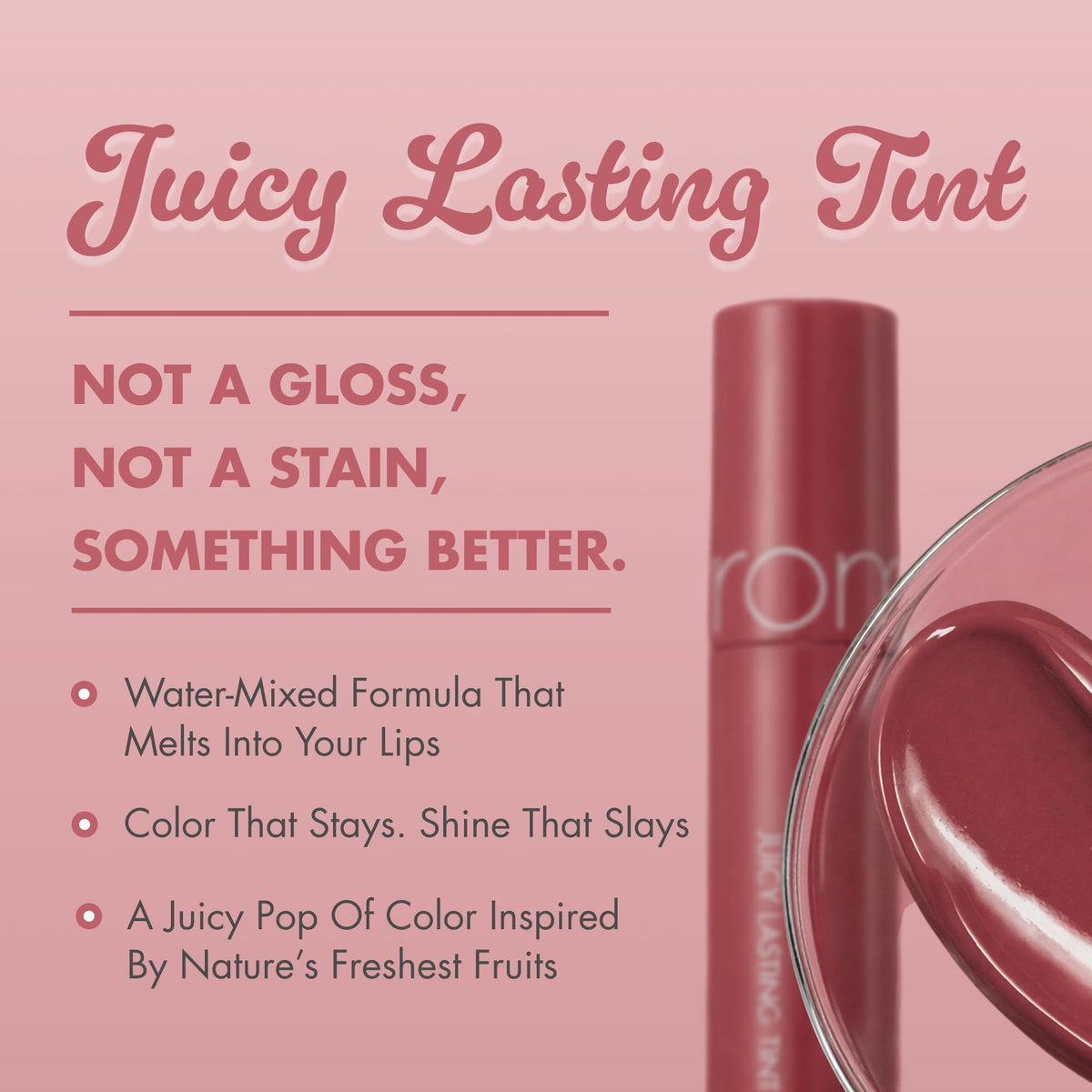 rom&nd Almond Rose swatch on skin for seamless lip color look