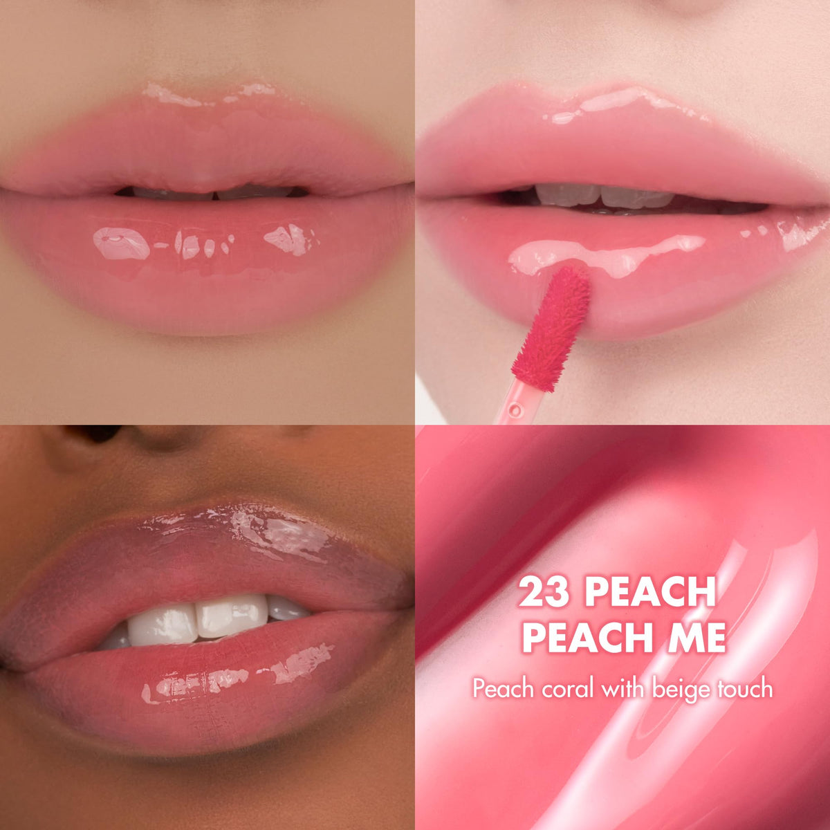 rom&nd Juicy Lasting Tint high-shine gloss on lips for radiant, non-sticky finish
