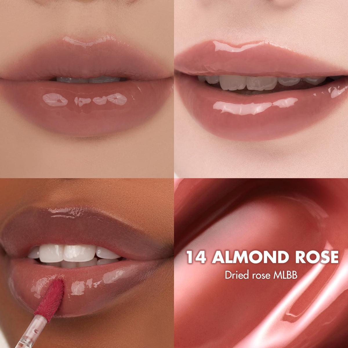 romnd Juicy Lasting Tint Tanghulu gloss adds high shine for fuller lips