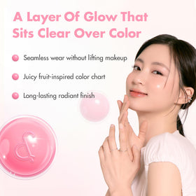 rom&nd JUICY ROLL CHEEK 03 White Peach roll-on in action delivering buildable color.