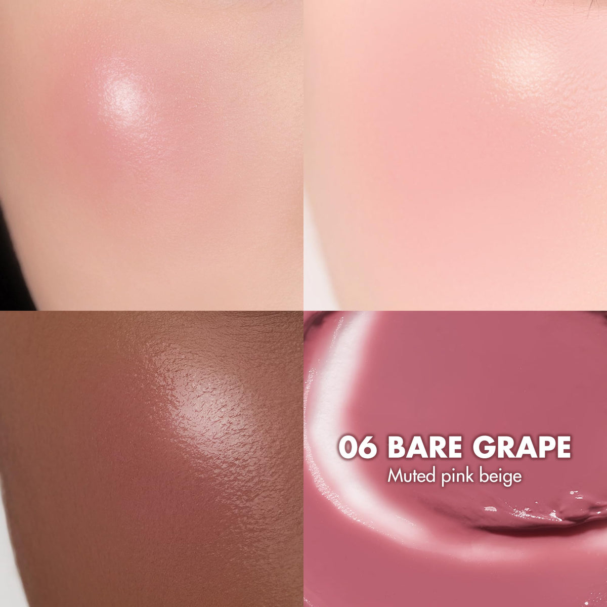 rom&nd JUICY ROLL CHEEK 06 Bare Grape hydrating comfort on cheeks