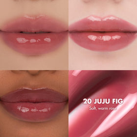 rom&nd Juicy Lasting Tint Juju Fig swatch reveals soft warm rose for daily wear